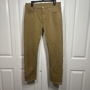 Levi’s 502 Warm Jeans Mens 33x32 Big E Taper Fit Khaki Stretch Casual Pants